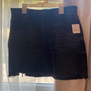 NWT Free People Black Jean Skirt